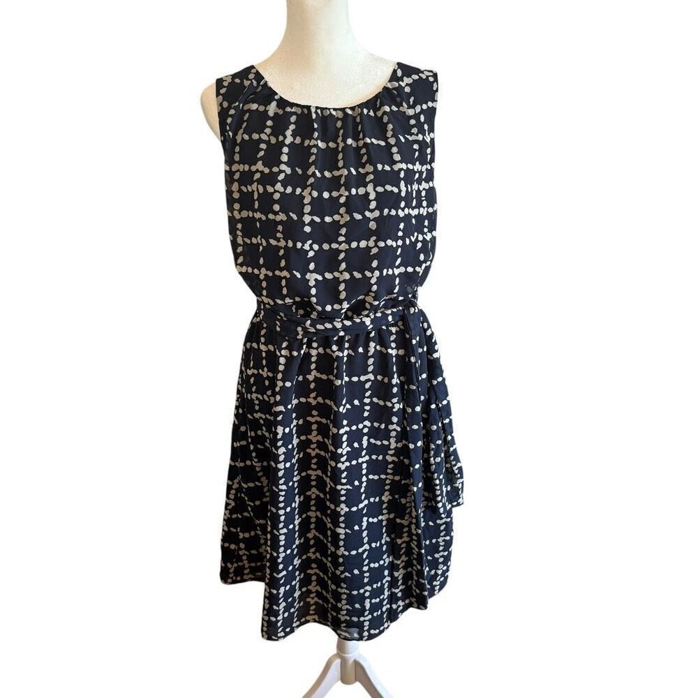 Banana Republic navy polka dot dress size 8